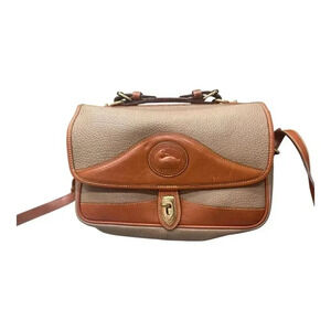 DOONEY & BOURKE Vintage AWL Taupe Leather Carrier Messenger Bag Purse Y2K 90’s